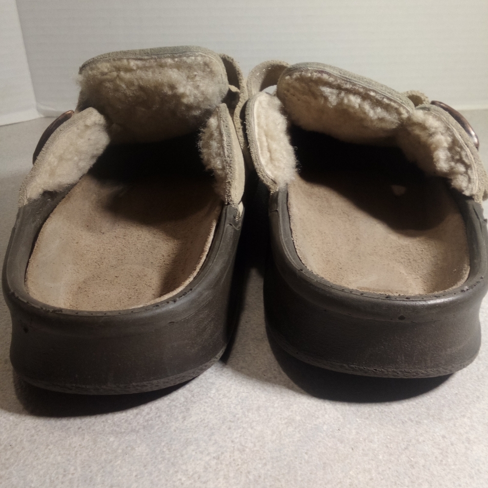 Birkenstock Boston Shearling Tan Clogs US sz. Men 10. Woman 11-11.5 - Picture 7 of 10